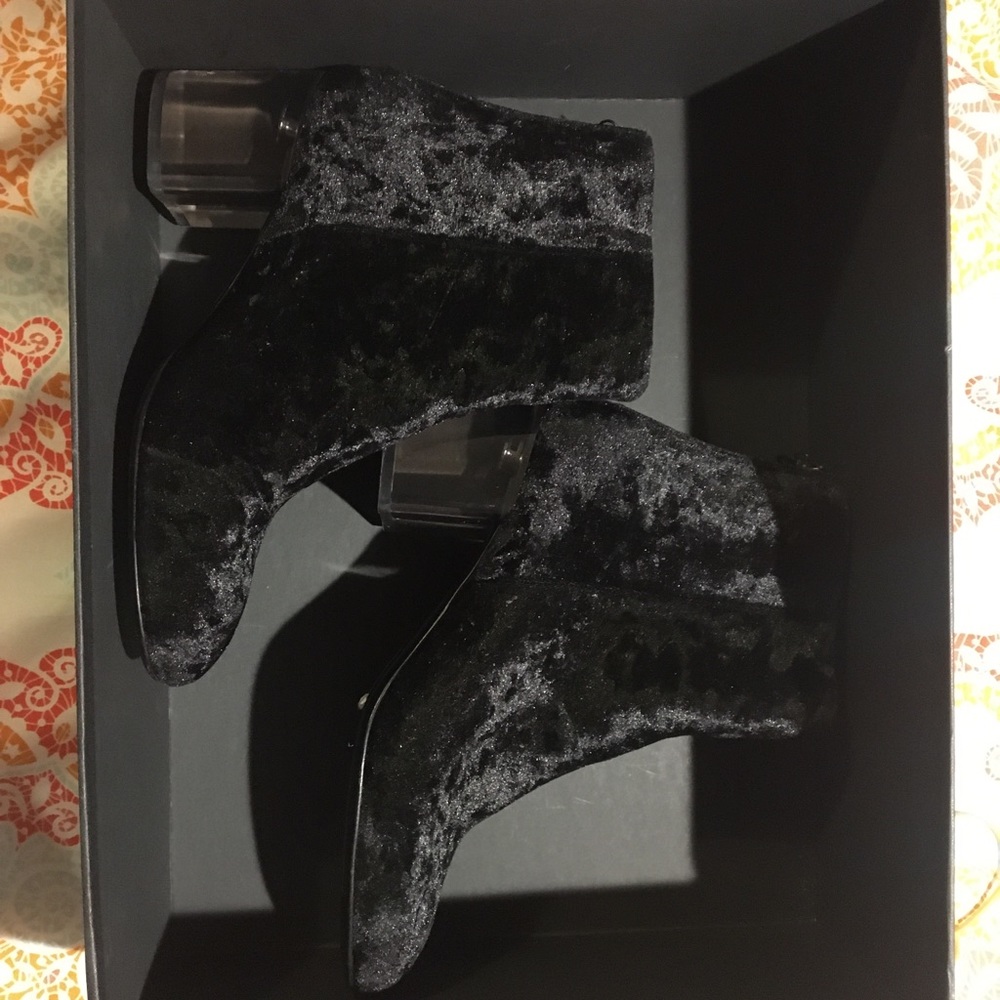 Rag & Bone Drea Boot Black crushed velvet Bootie - Picture 5 of 8